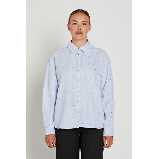 PBO Bizzy Bling Skjorte, Blue Stripe, 34/36