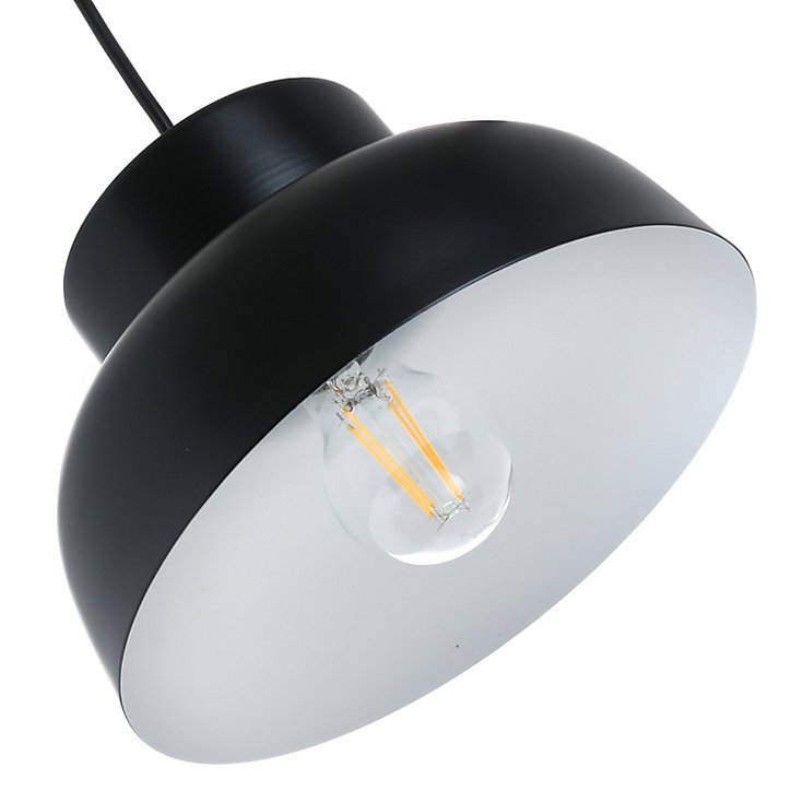 Suspension Aston IP20 Ø23.5 x H.20 cm Lussiol métal noir