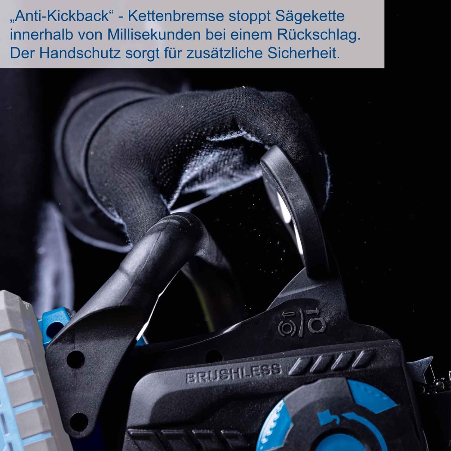 Scheppach Akku Kettensäge BC-CS355Duo-X | Schnittlänge 33,5cm | Schwertlänge 14