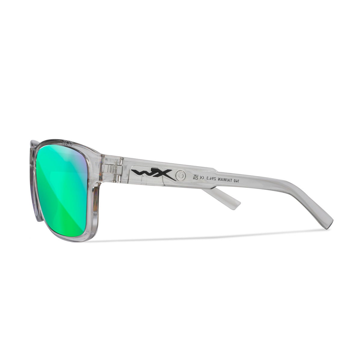 Wiley X Trek, Captivate Polaroid Glas, Transparent Stel, Unisex - Spejder Sport