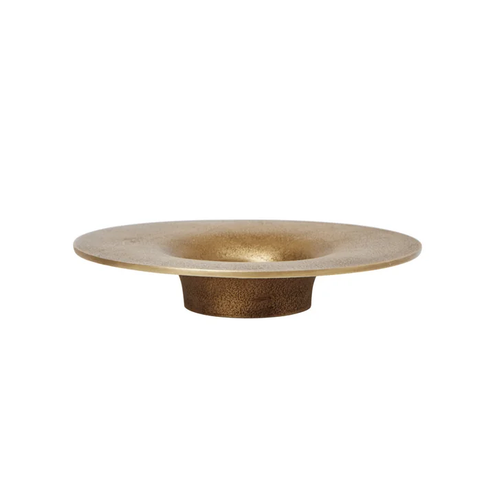 Ferm Living - Soothe Blockkerzenhalter, Messing-Finish