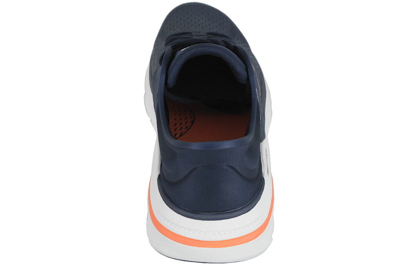 SKECHERS MAX CUSHION SLIP-INS SNEAKERS I NAVYBLÅ TEKSTIL