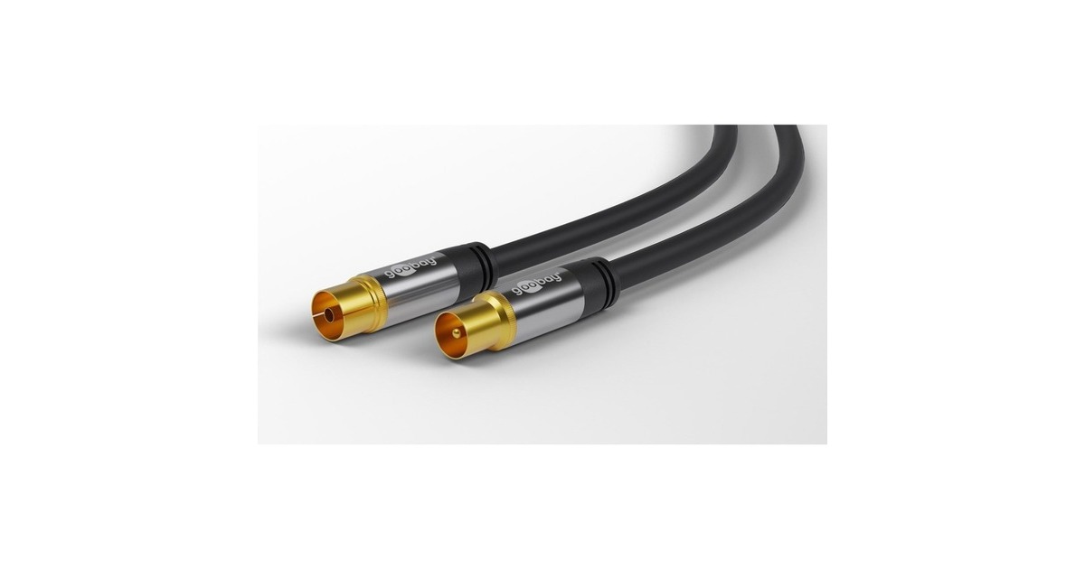 goobayTV Antennekabel  (Zwart, 10 meter, 135 dB)