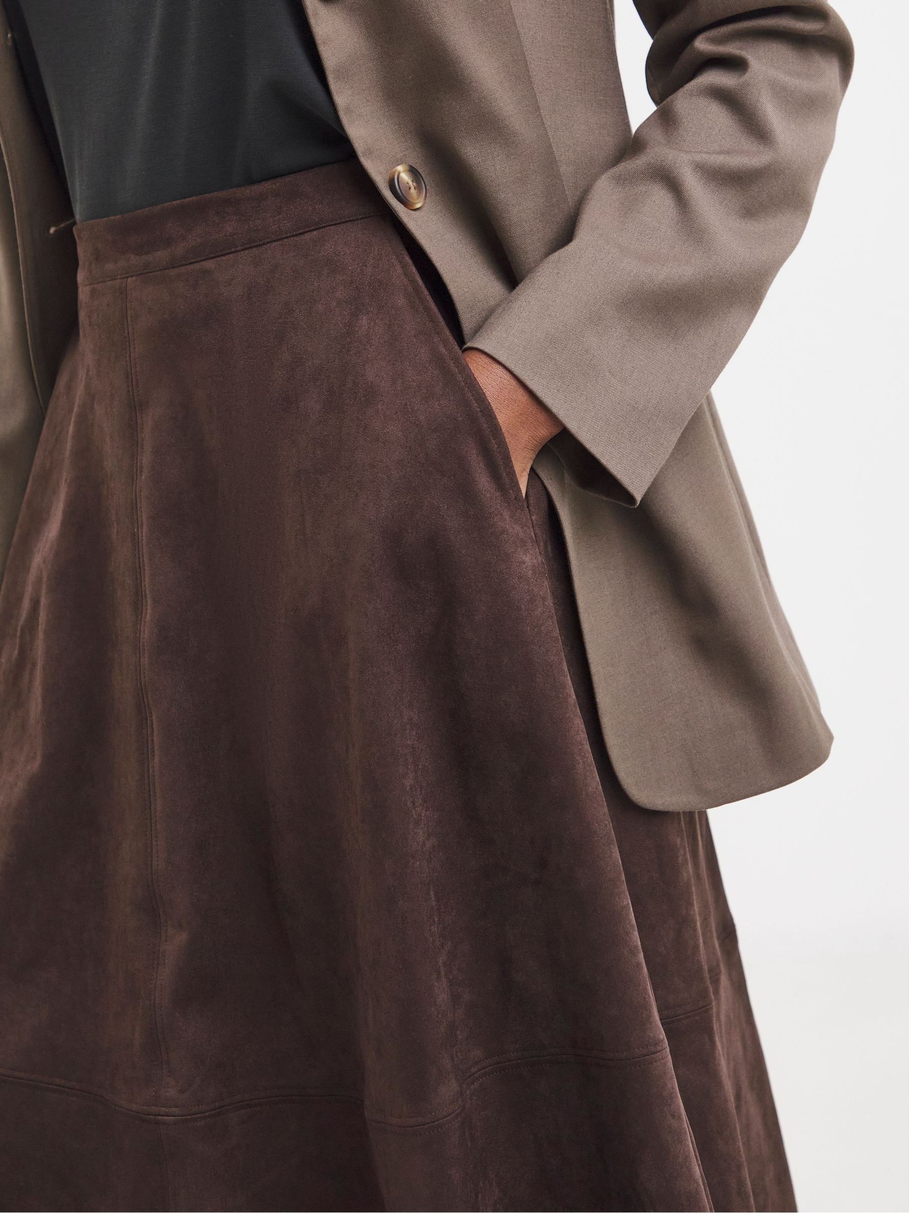 JD Williams Suede Midi Circle Skirt