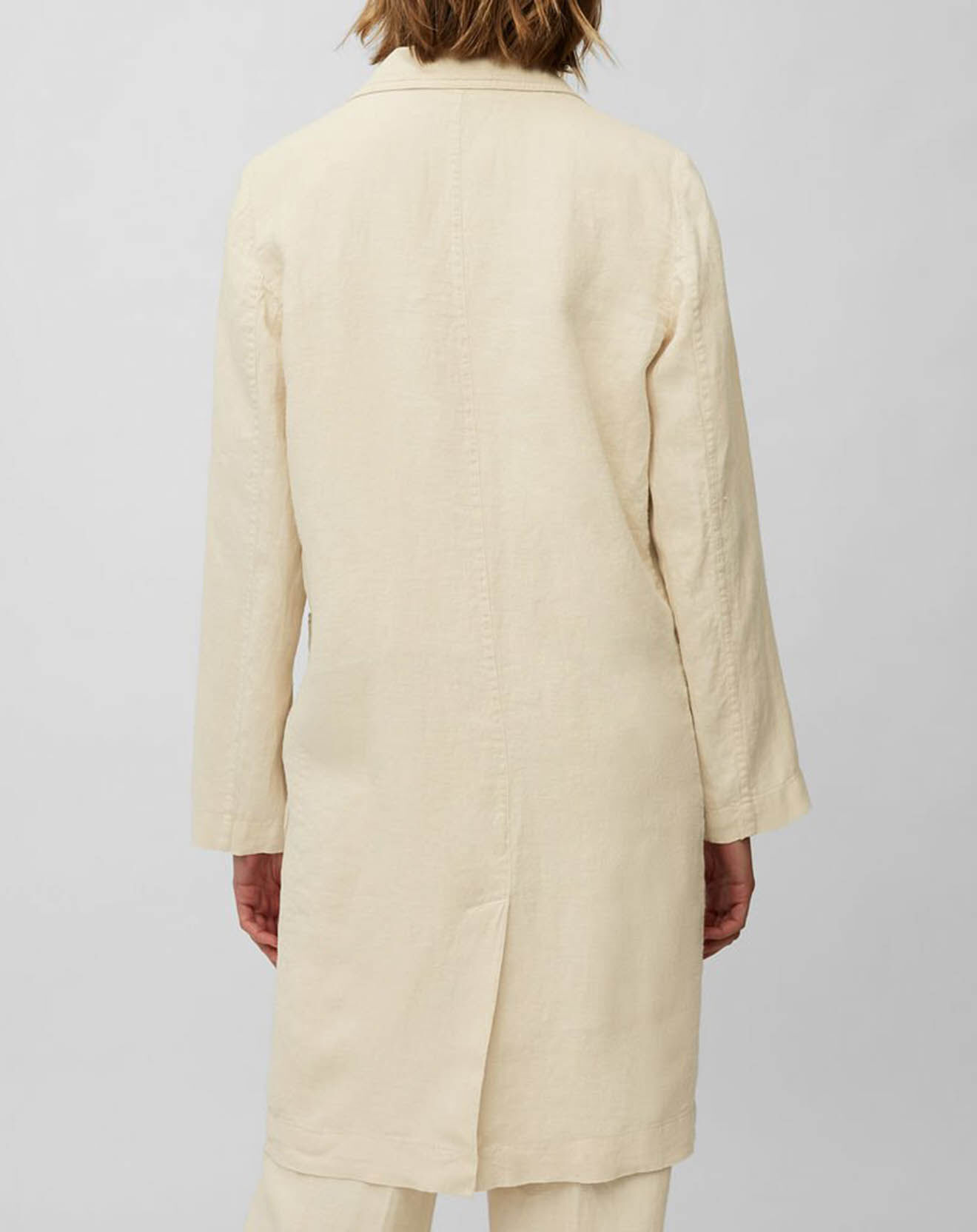 Marc O'Polo Manteau 100% Lin double boutonnage beige