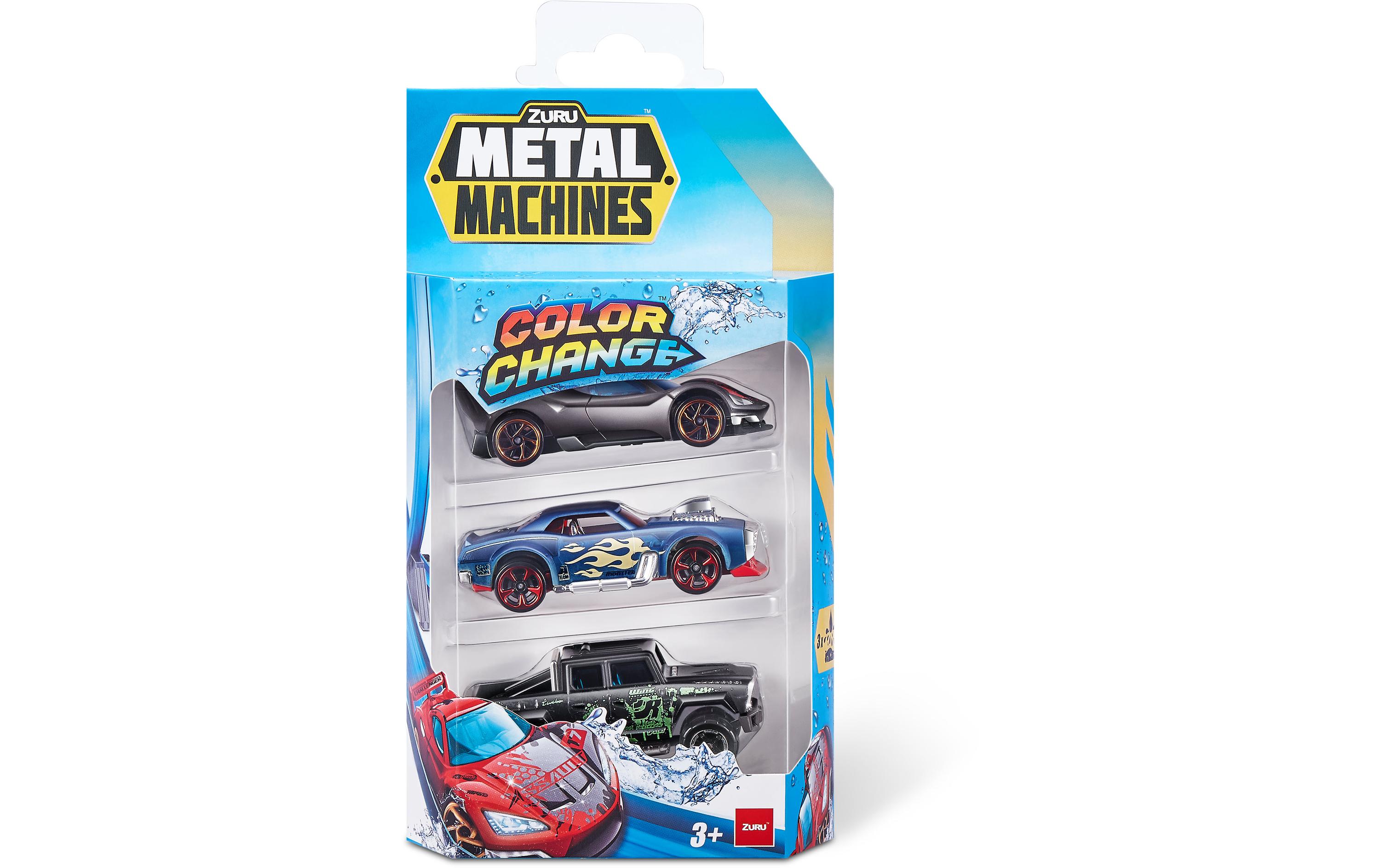 Metal Machines: Color Shifters 3er-Pack assortiertSpielzeugautos mit Farbwechseleffekt