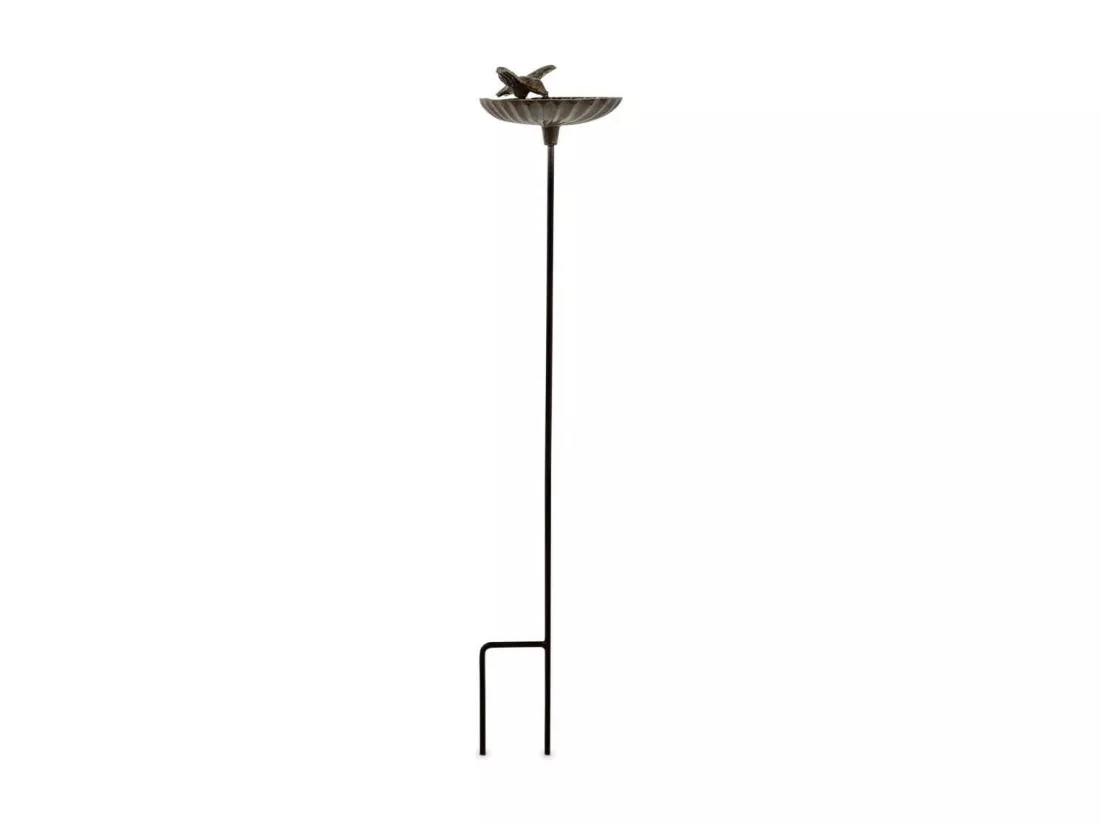 Abreuvoir oiseau sur pied fonte Fonte Marron - Décoration d'Autrefois