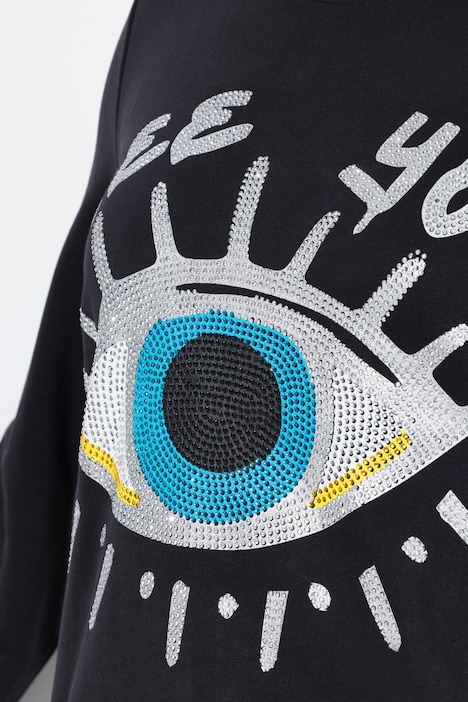 Sweatshirt, verziertes Augen-Motiv