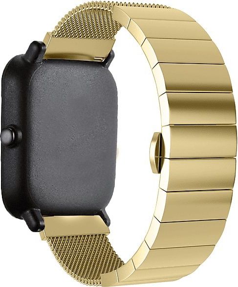 STRAP-IT - Milanese Band - Goud - Geschikt voor Amazfit GTS 2 Smartwatch