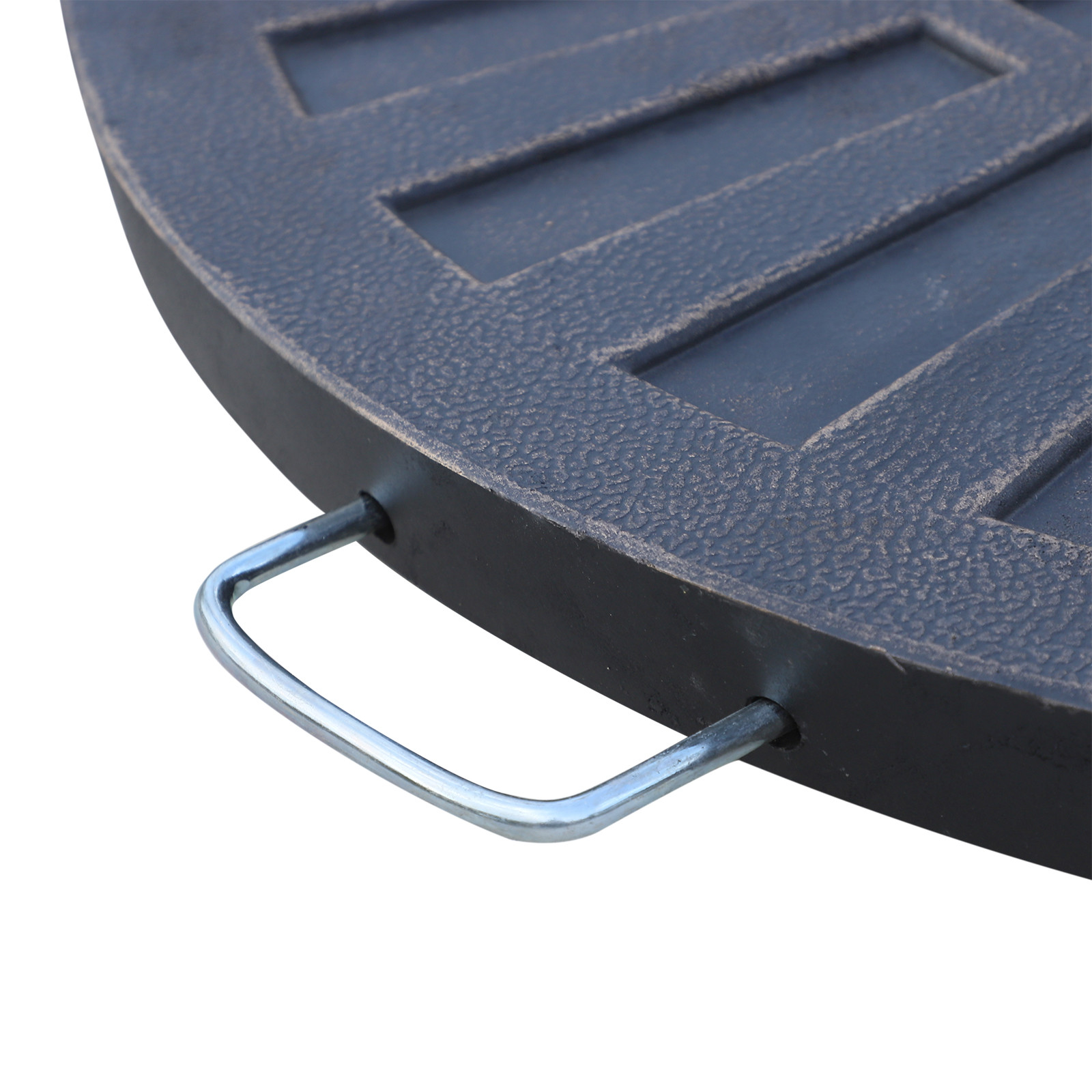 Conjunto de 2 bases para guarda-sol Outsunny, pés excêntricos para guarda-sol, suporte para guarda-sol em formato de banana para pátio e jardim, 66x47x4,2cm, resina