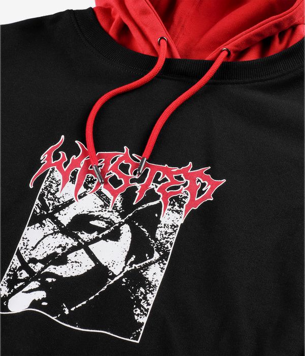 Wasted Paris Telly Wire Hoodie (black fire red)