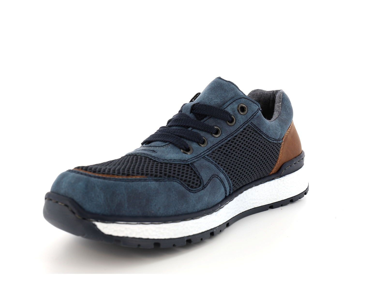 Rieker-B9006 Matières combinées Bleu