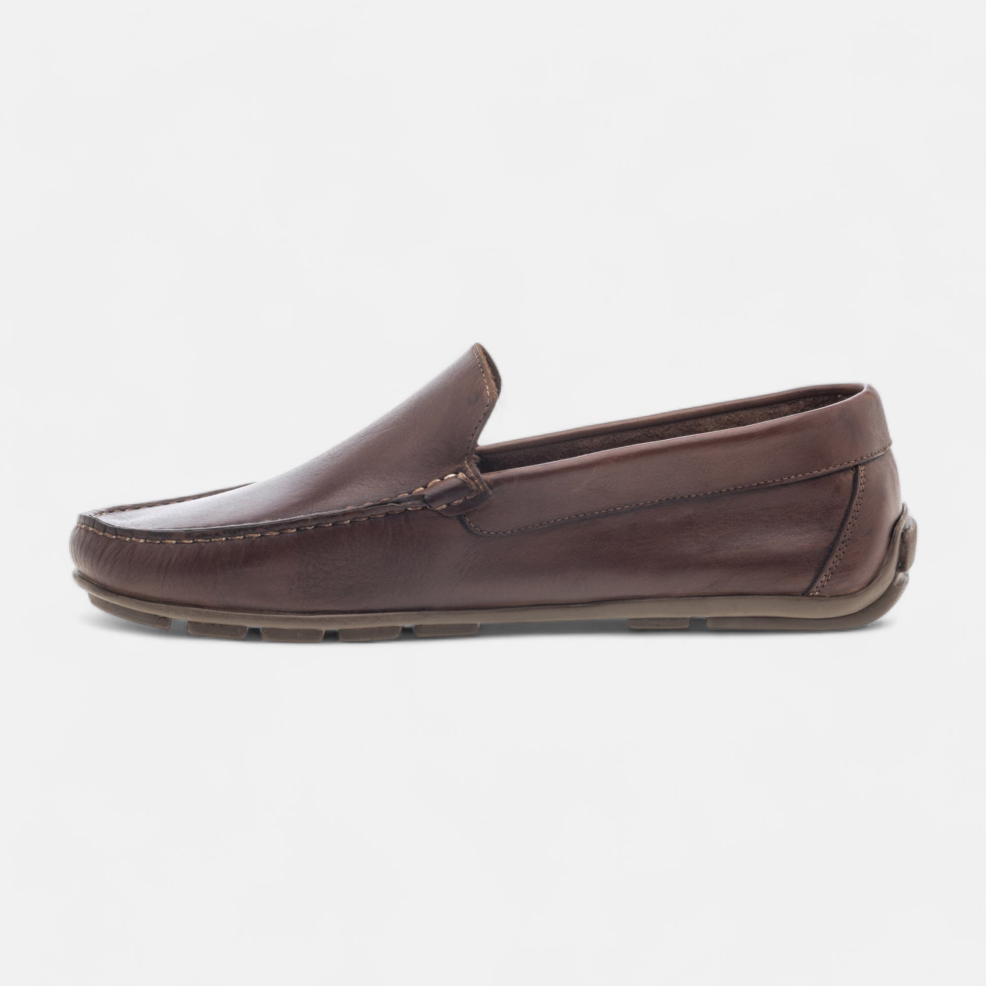 Mocassins Homme en cuir cognac