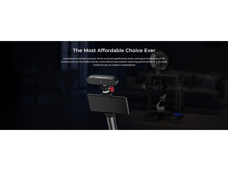 Creality 3D-Scanner CR-Scan Ferret Kompakter 3D Scanner mit Farbscan Option