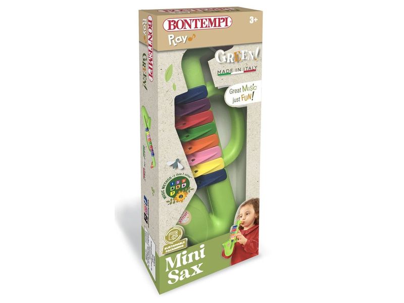 Bontempi Musikinstrument Saxophon 28 cm, 8 Tasten Musikalisches Spielzeug