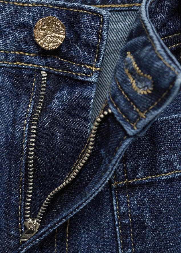 MANGO Wideleg jeans with pockets Open blue