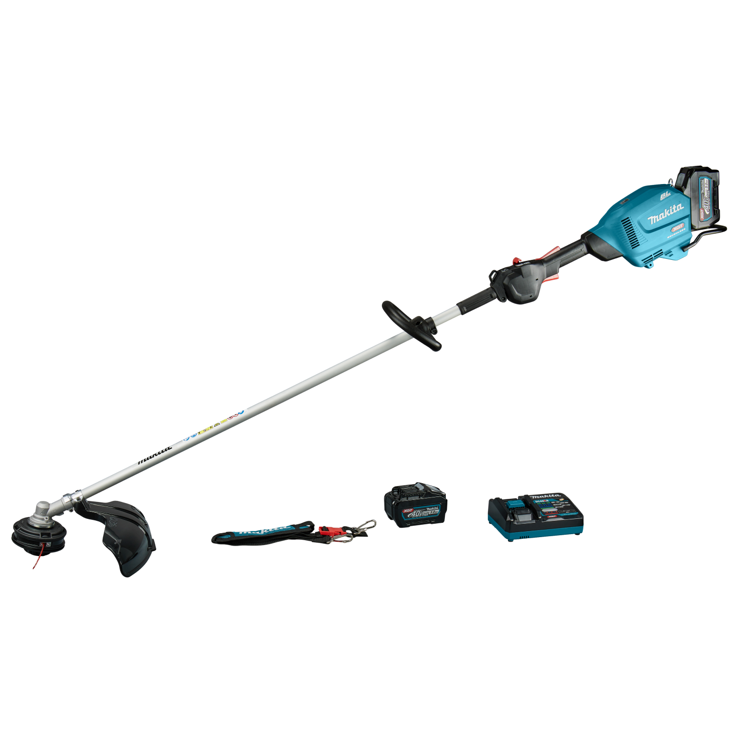 Makita UR014GT201 XGT 40 V Max Li-ion accu Bosmaaier set (2x 5,0Ah accu) - D-greep - 450mm