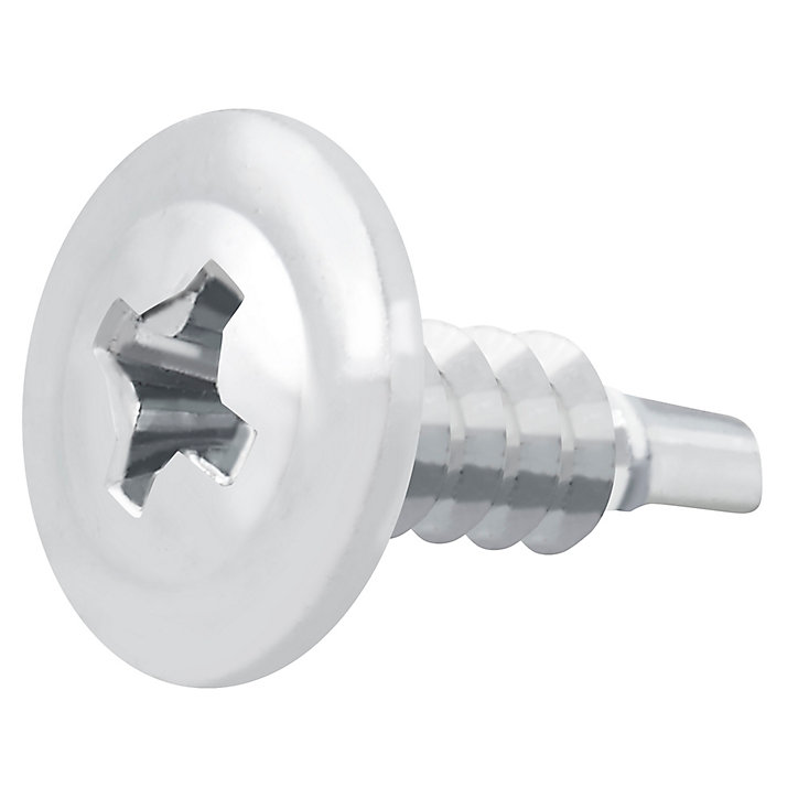 Vis zinguée autoperceuses à tête à collerette, 4,2x13 mm - 200 pièces