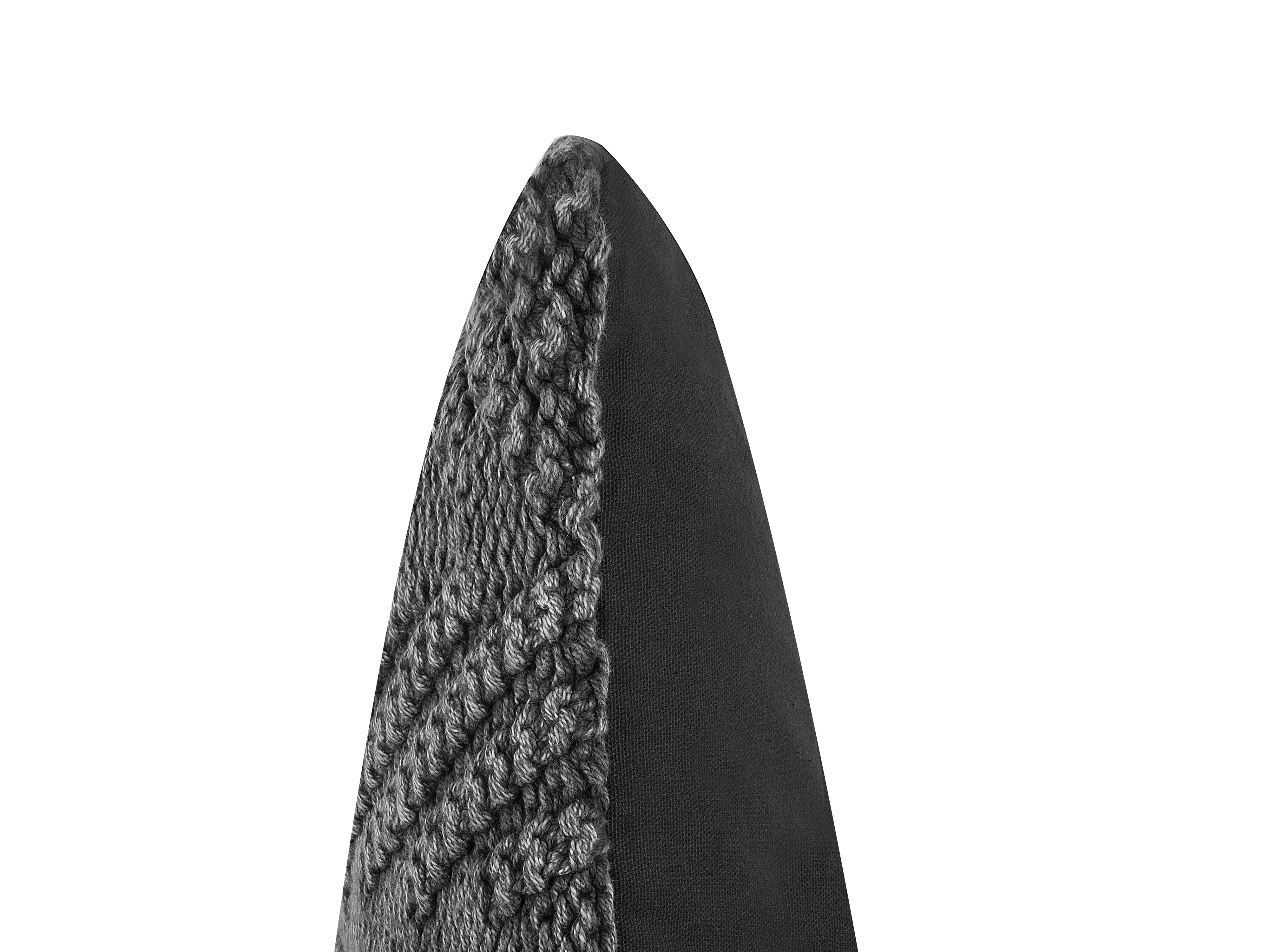 Sierkussen KONNI Katoen 45 x 45 cm Grijs chevron patroon