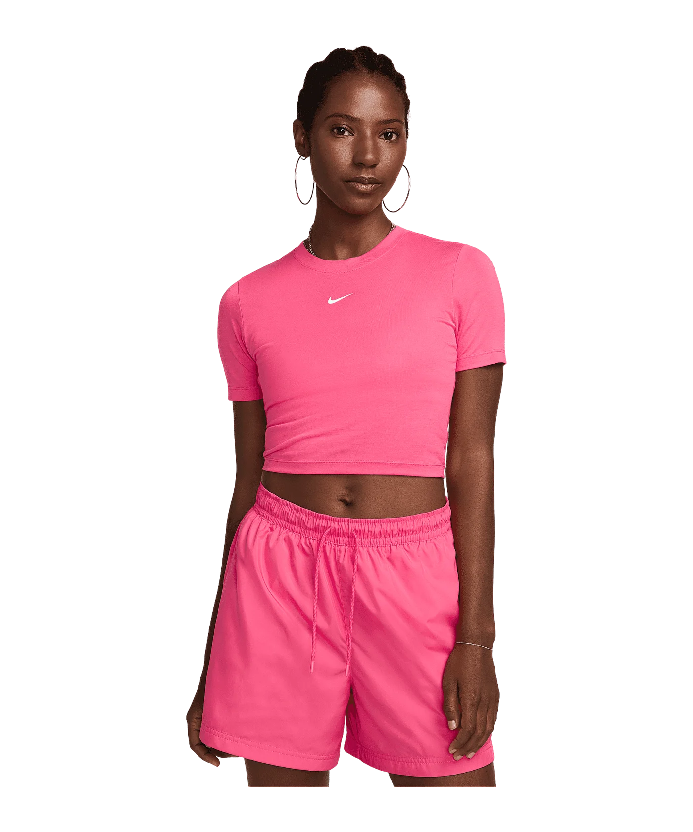 Nike Essential SLM Crop T-Shirt Damen Pink F629