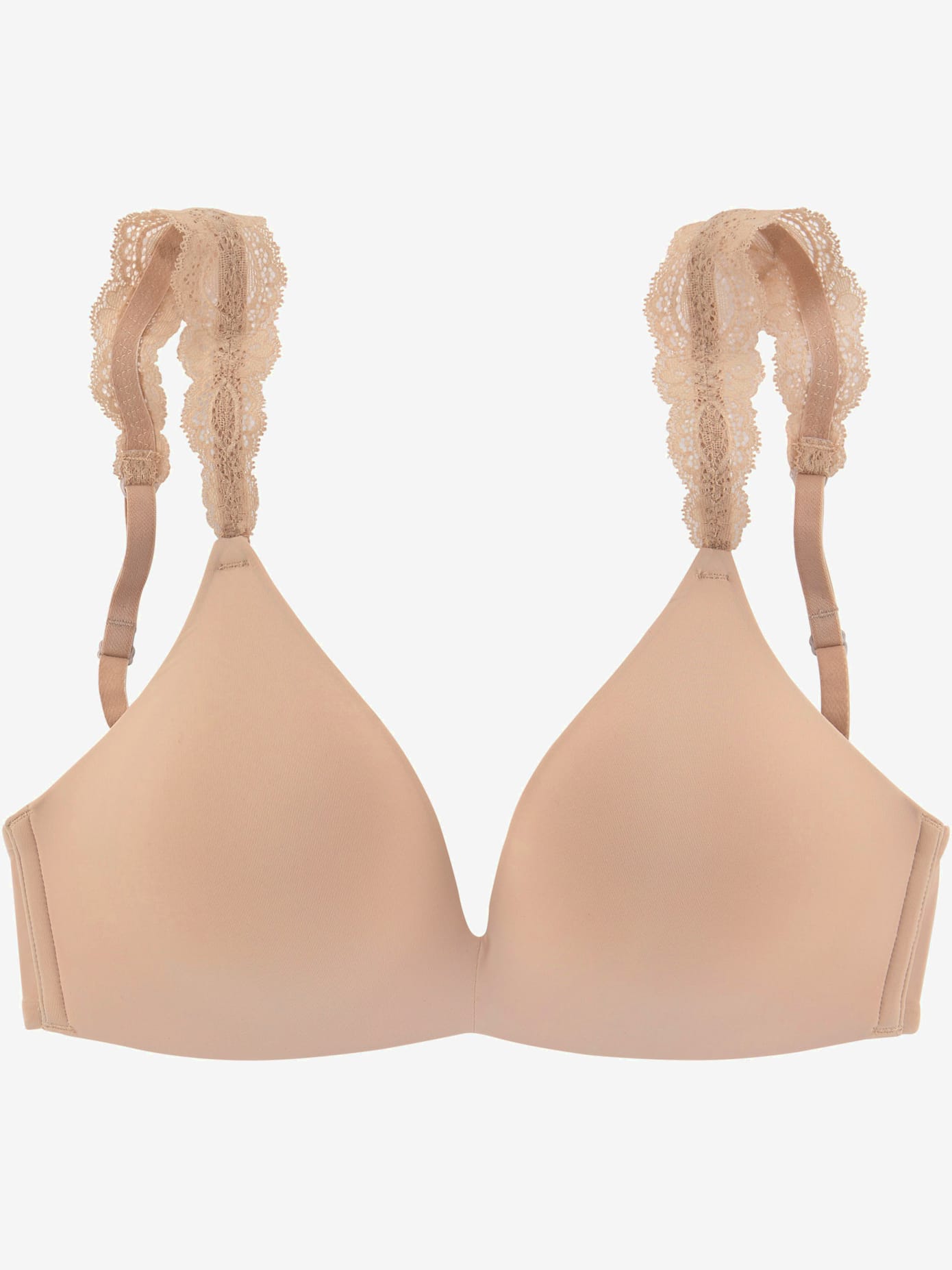 Soutien-gorge push-up, bretelles en dentelle fine