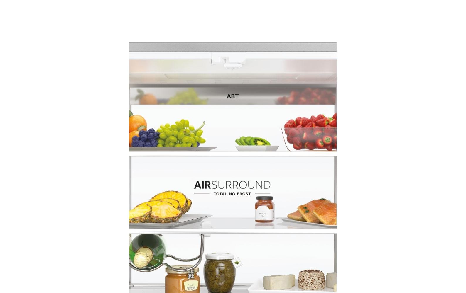 Foodcenter HCW7819EHMP Beidseitig<br>Kombigerät mit Kühlschrank oben und Gefrierteil unten