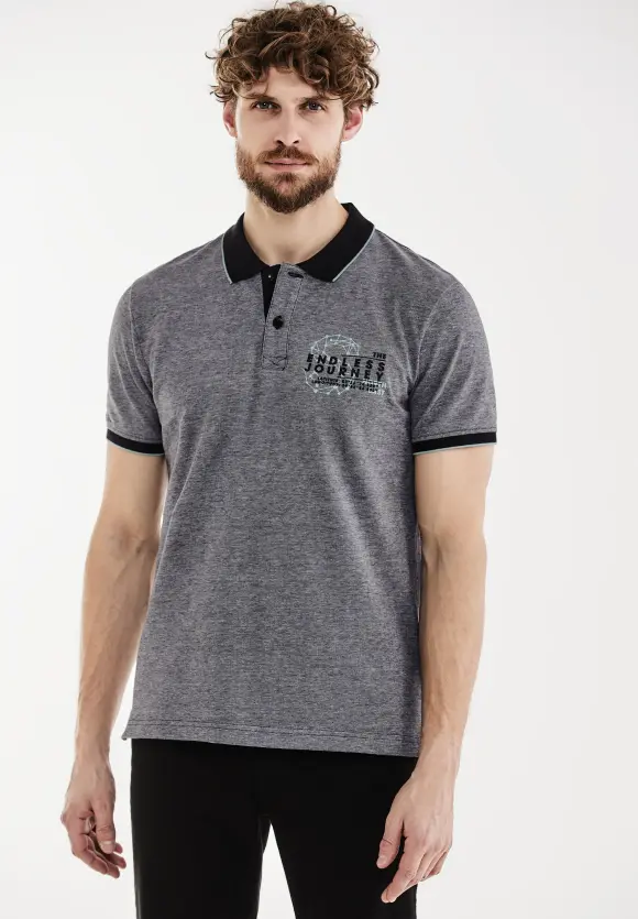 Oxford Poloshirt - faded black