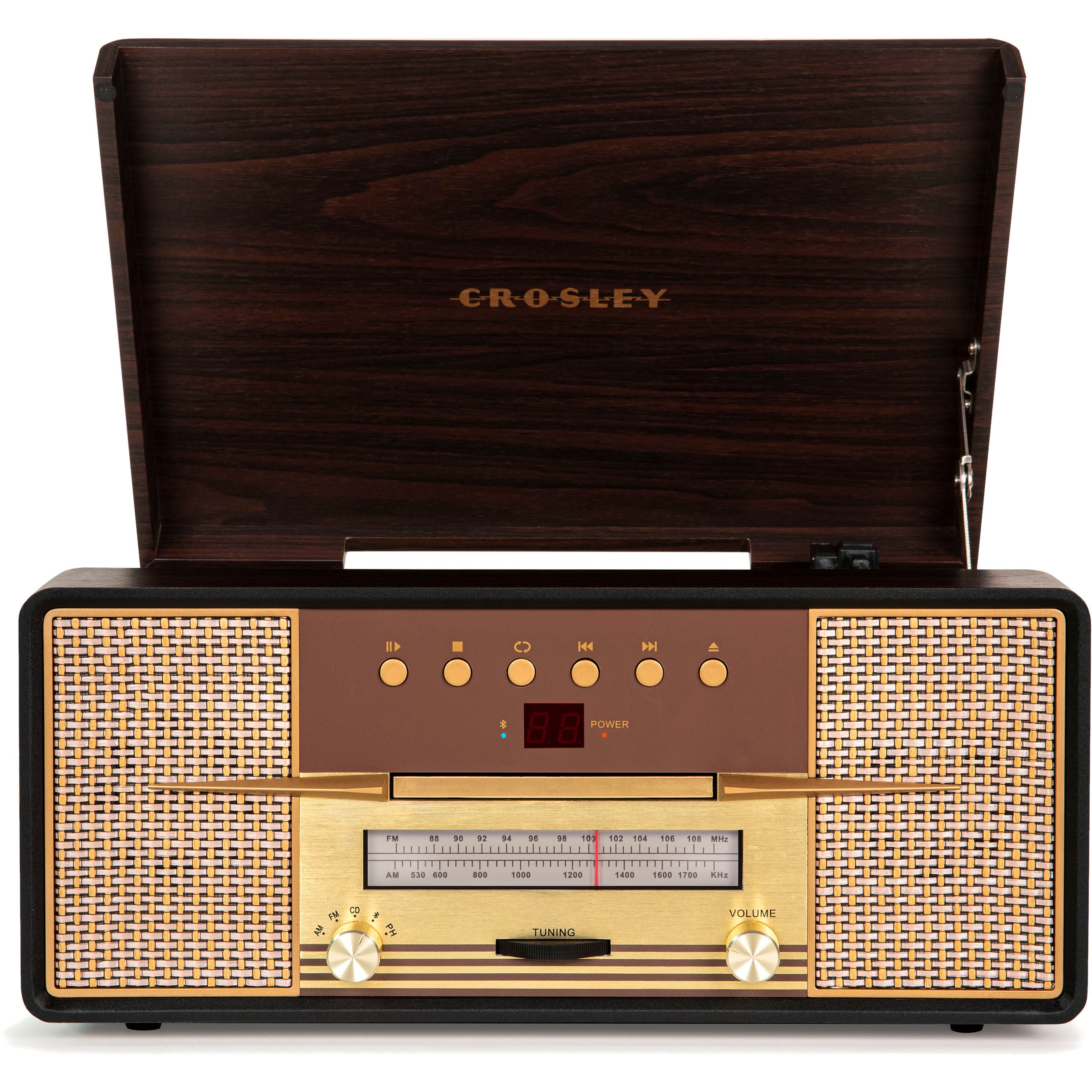 Crosley Rhapsody Mahogany platenspeler entertainmentset