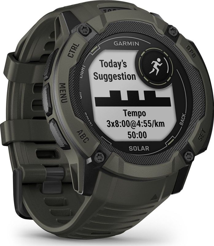 Garmin Instinct 2X Solar Smartwatch Oneindige batterijduur met Solar Ingebouwde zaklamp Multi band GNSS Moss