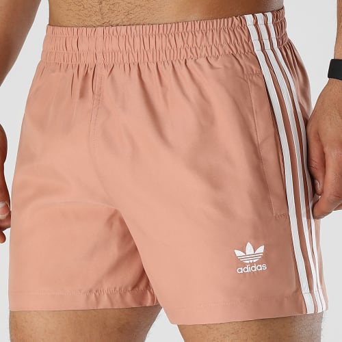 Short De Bain A Bandes H44771 Beige Rosé