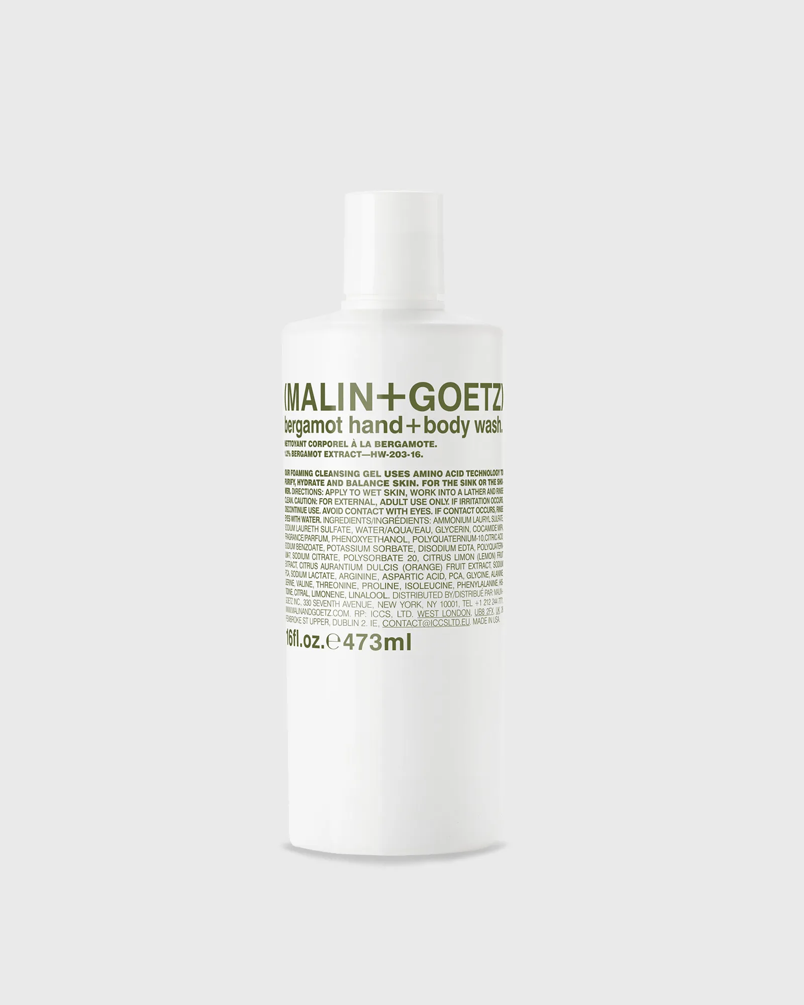 Malin + Goetz Bergamot Hand + Body Wash - 473 ml