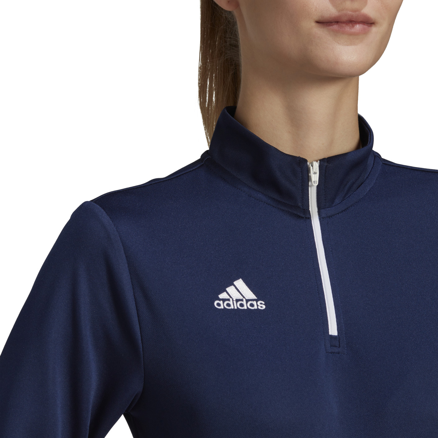 Adidas Entrada 22 Trainingstrui 1/4-Zip Dames Donkerblauw Wit