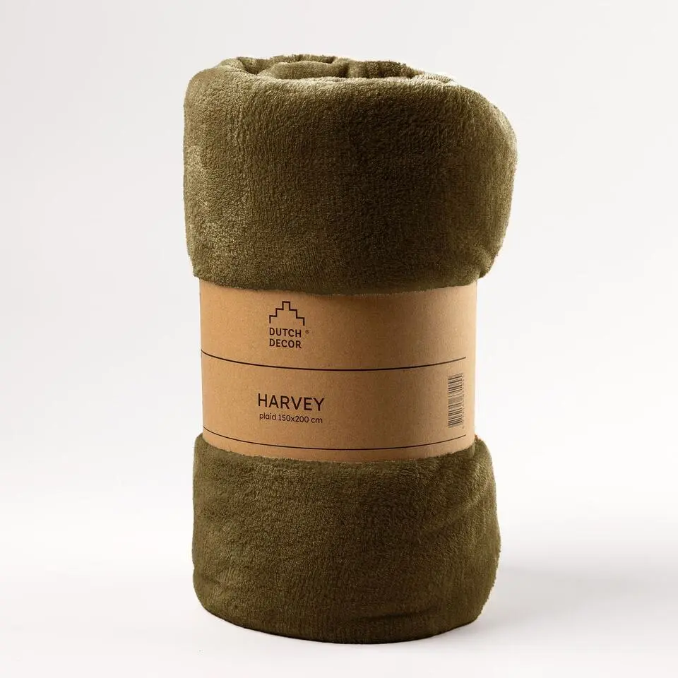 Plaid Harvey - Military Olive - 150x200 cm
