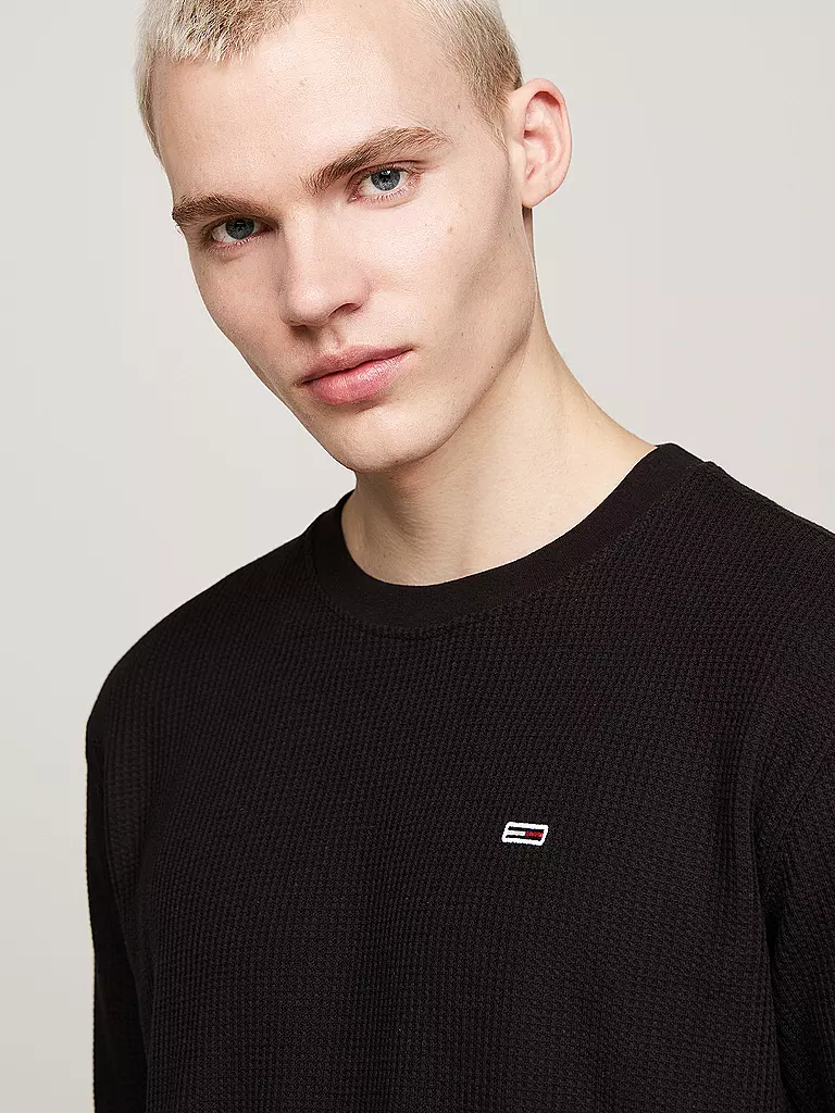 TOMMY JEANS Langarmshirt schwarz