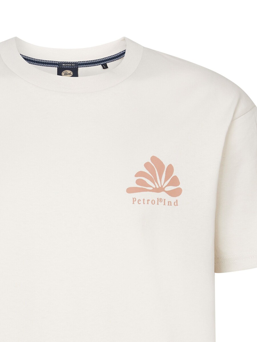 INDÚSTRIAS PETROLÍFERAS<br>Camiseta casual com logotipo nas costas