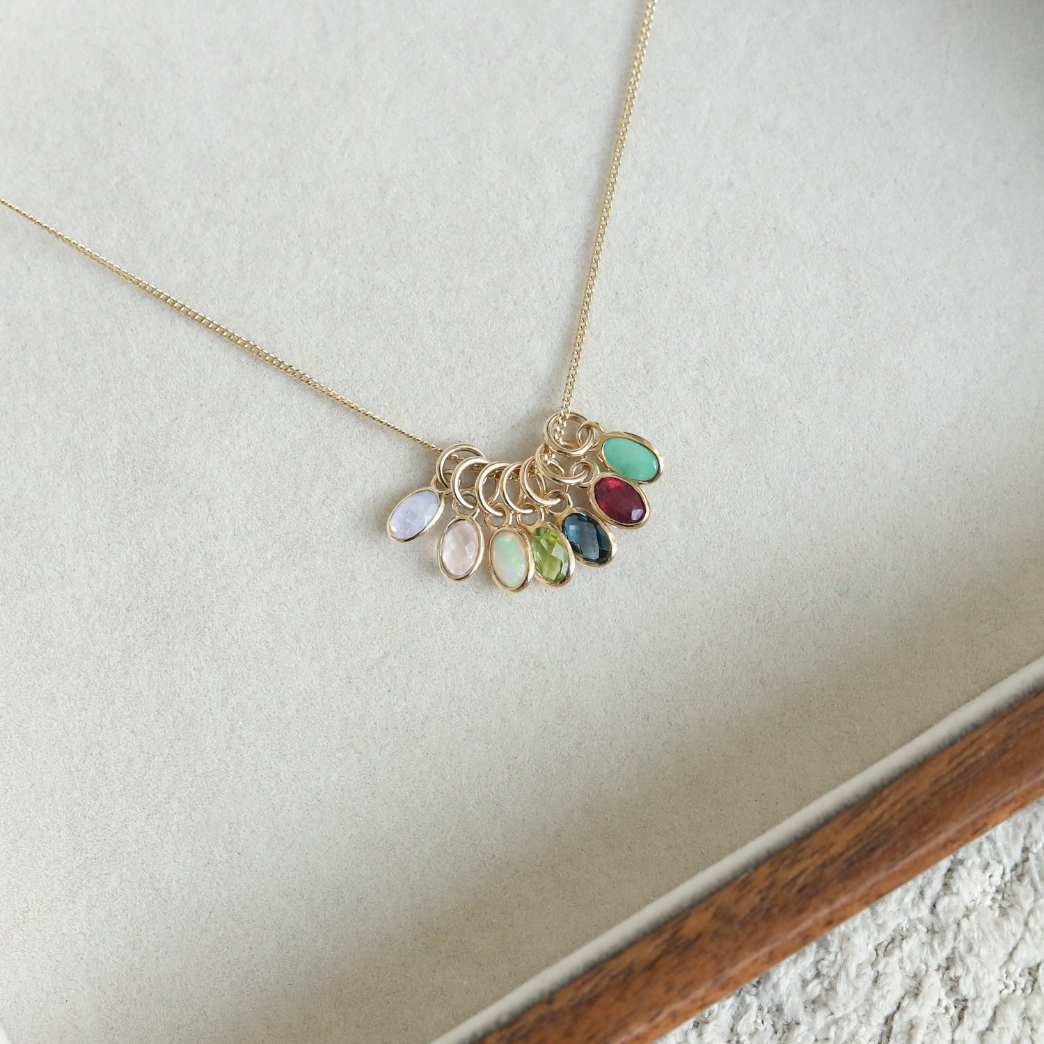 Moonstone Birthstone Hanger June | 14K Goud