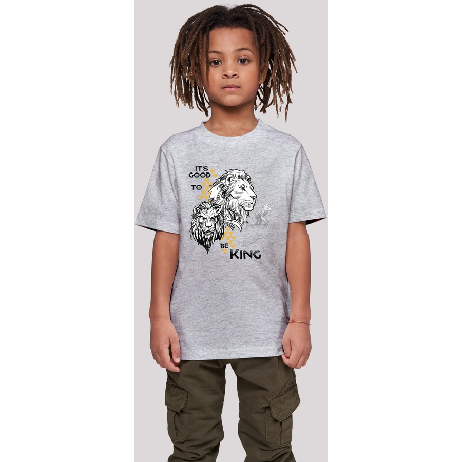 F4NT4STIC T-Shirt  König der Löwen Movie It's Good To Be King heather grey