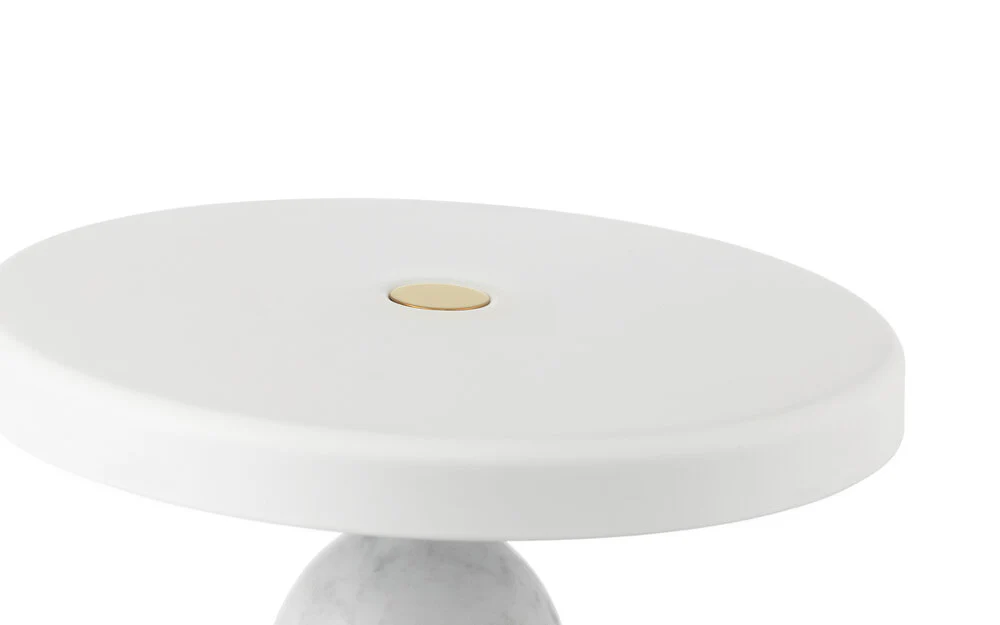 Normann Copenhagen  Eddy bordlampe EU, hvid, marmor - H33,6/Ø32 cm