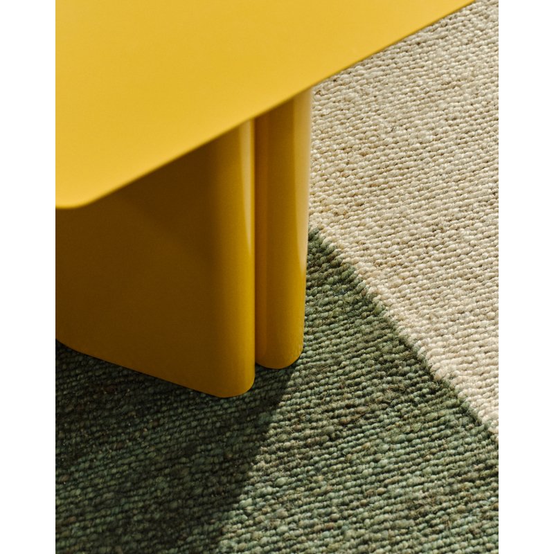 Table d'appoint en fer Arvin jaune 42 x 42 cm