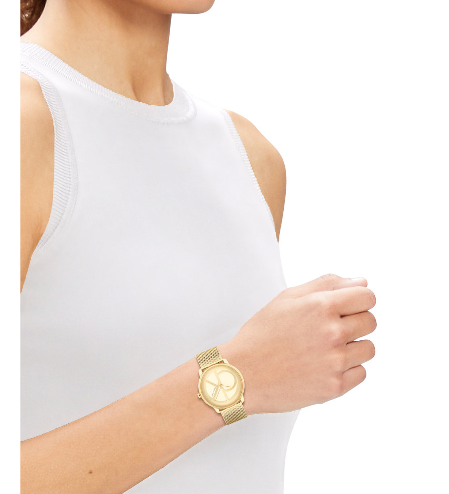 Relógio analógico Calvin Klein Fashion dourado