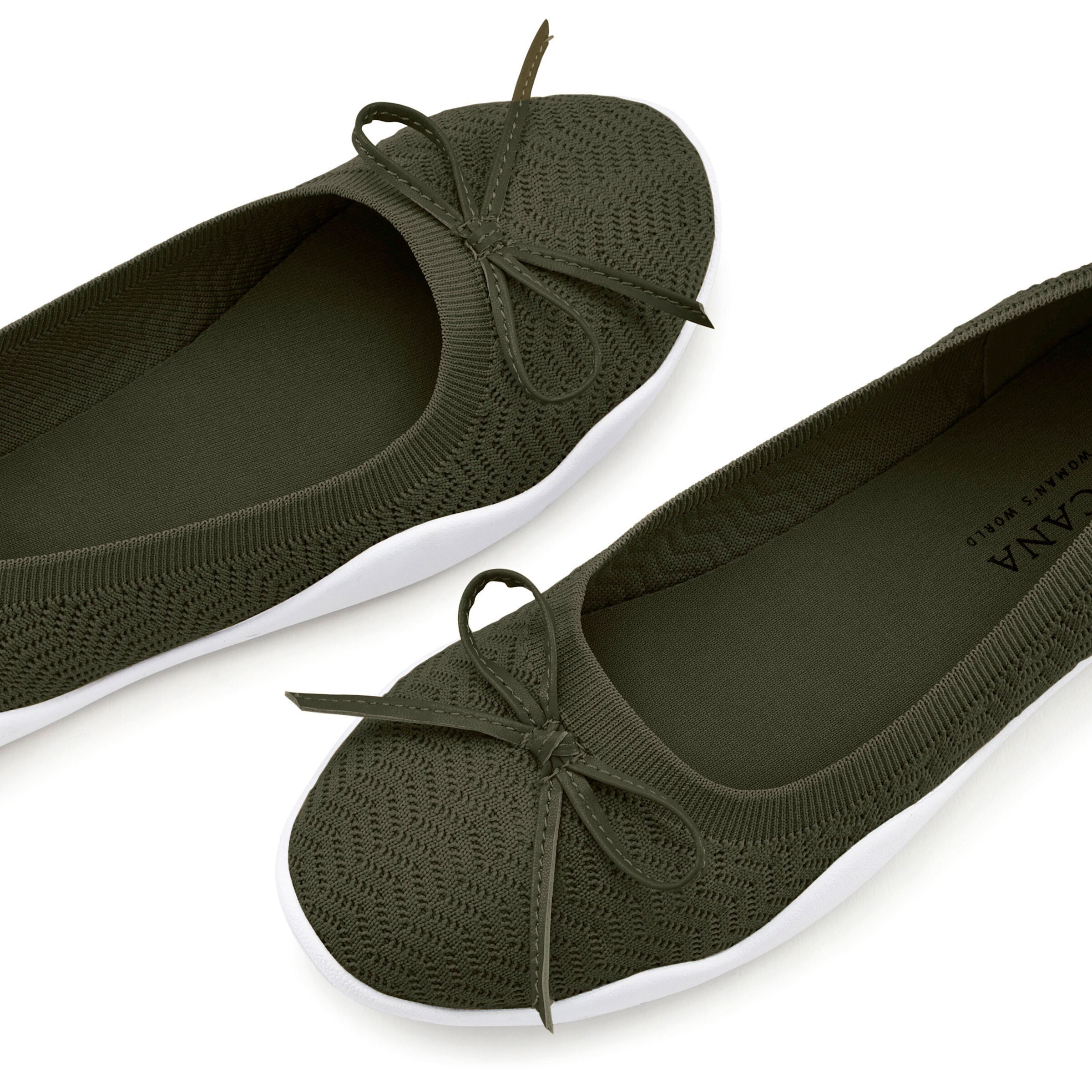 LASCANA Sneaker Ballerinas in olivgrün