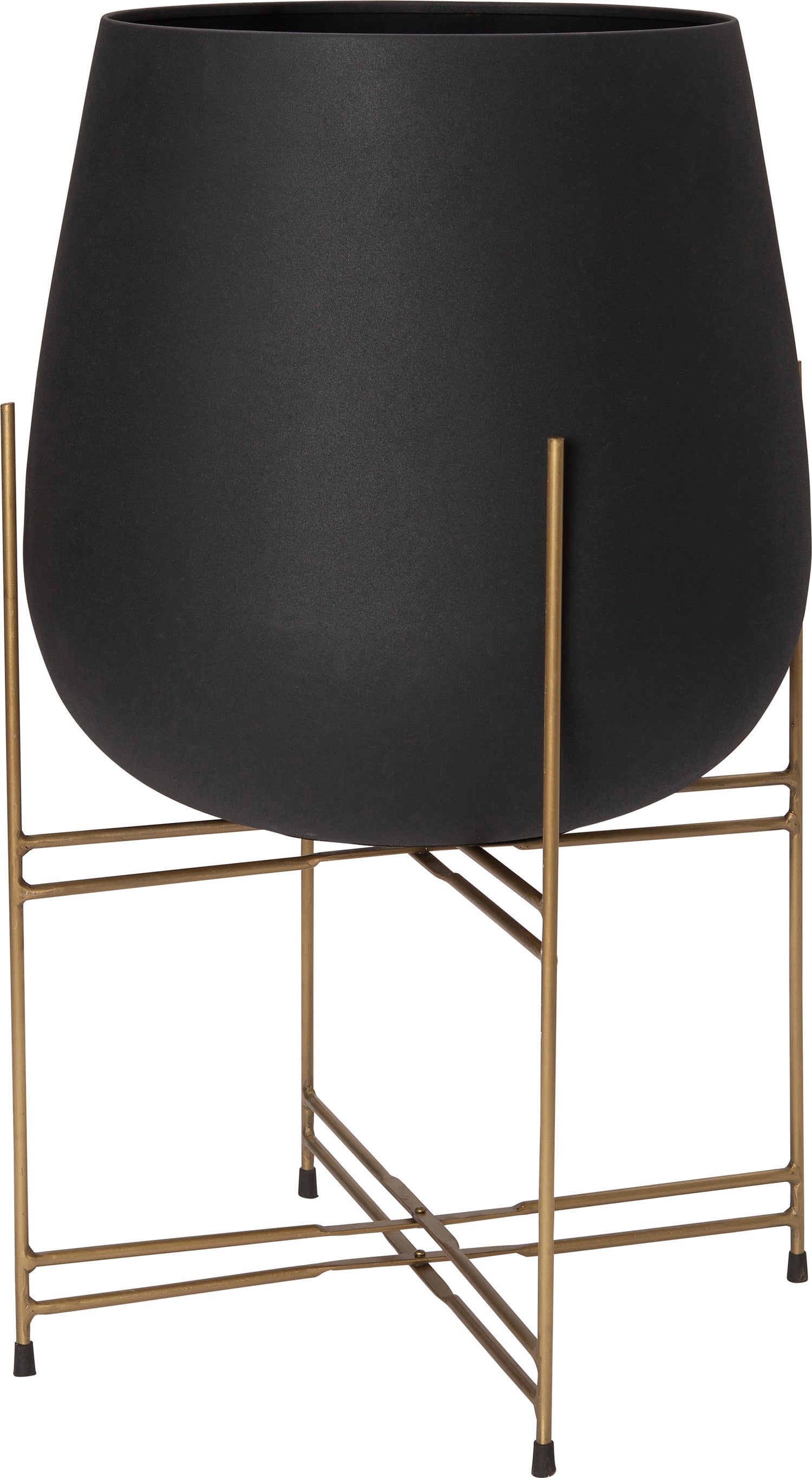Intratuin bloempot op standaard Elif zwart D 50 H 85 cm