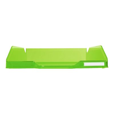Exacompta COMBO - Corbeille à courrier vert pomme translucide