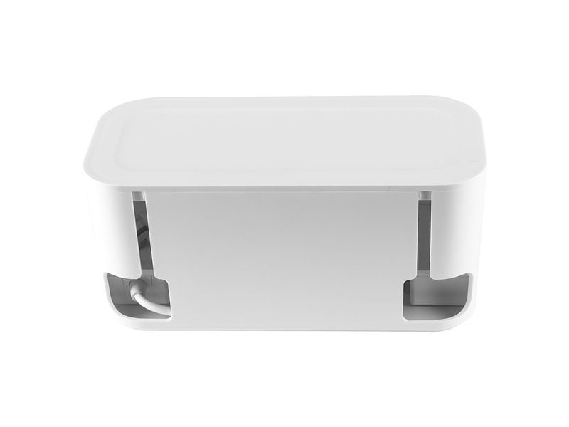 STEFFEN Kabelbox 5xT13 mit Schalter, Weiss Kabel Organizer Box mit Steckdosenleiste