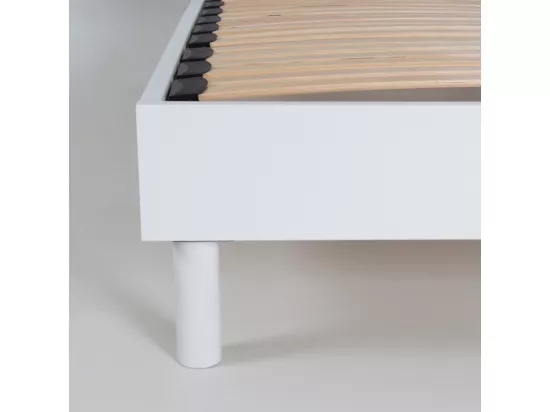 Sommier à lattes en KIT- Bois - Couleur blanche - 140 x 190 cm