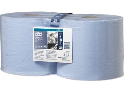 Tork Tork - Liten rullpapirvaskeklut for vanskelig smuss, 2-lags, ekstra absorberende, premium - Blå
