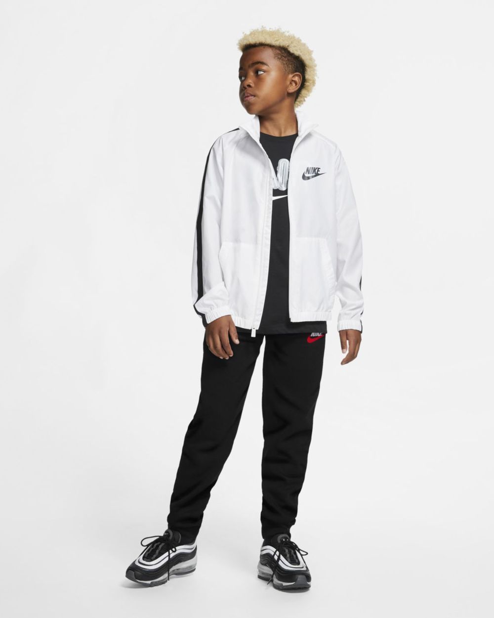 Bas de jogging Nike Sportswear Club Fleece Noir & Rouge pour enfant