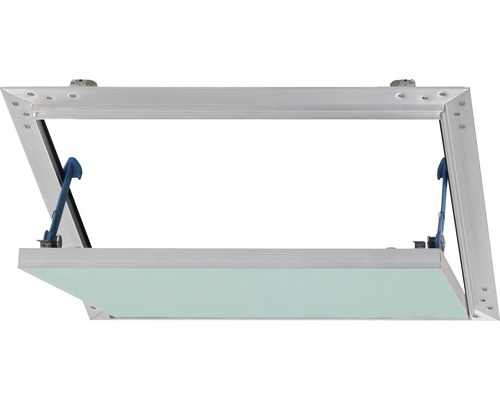 AluPlana® luchtdicht en stofdicht toegangspaneel met gipsplaatinzetstuk GKBI 2 x 12,5 mm en veiligheidspal 200 mm x 200 mm