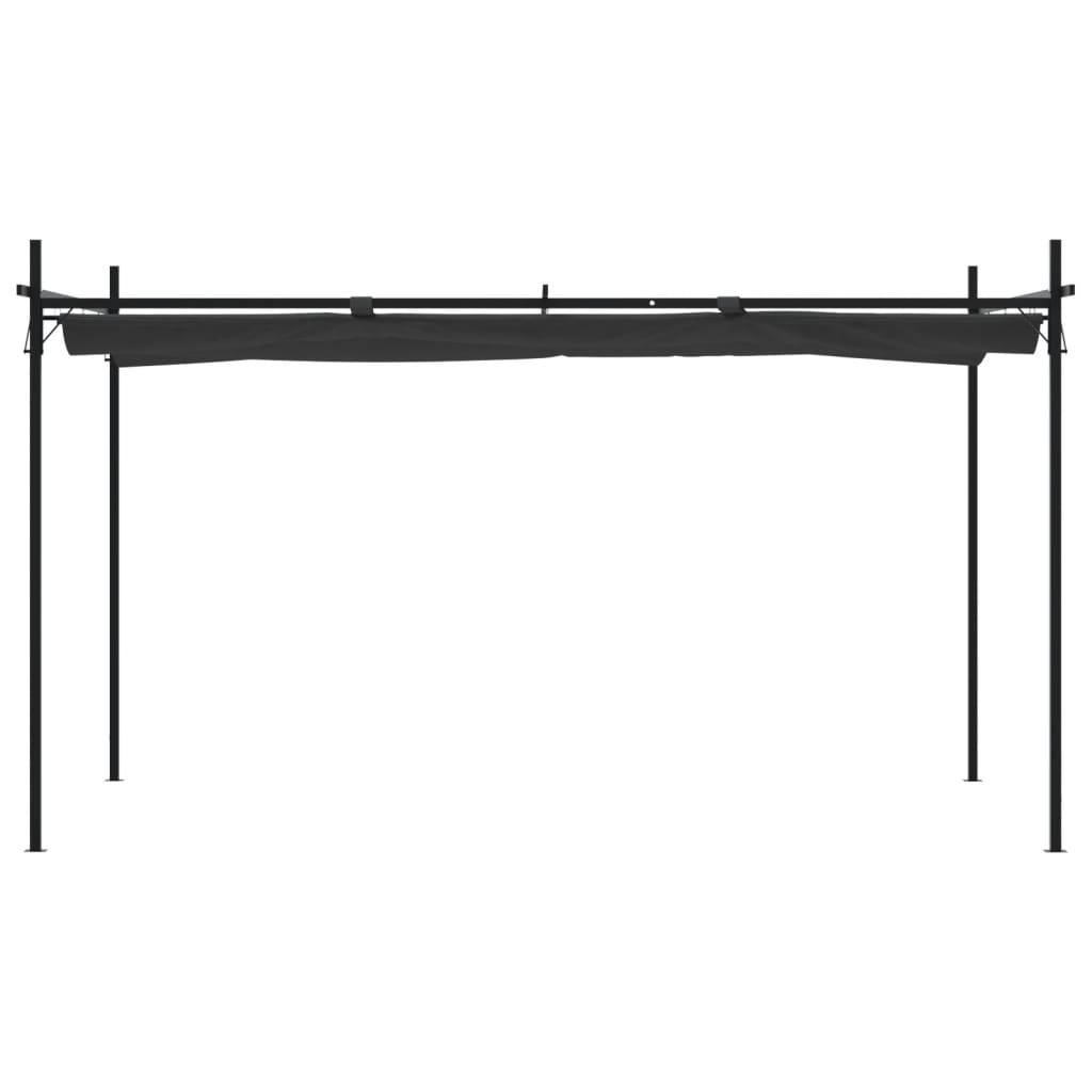 Pergola avec toit rétractable anthracite 395x292x230 cm