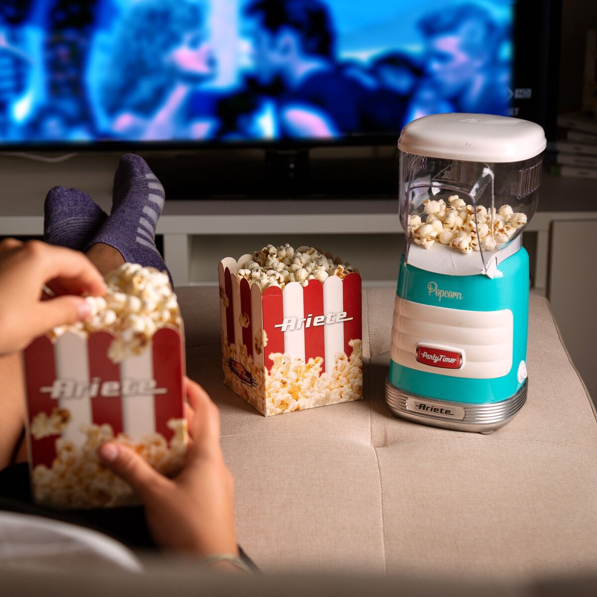 Party Time Popcornmaskin, blå